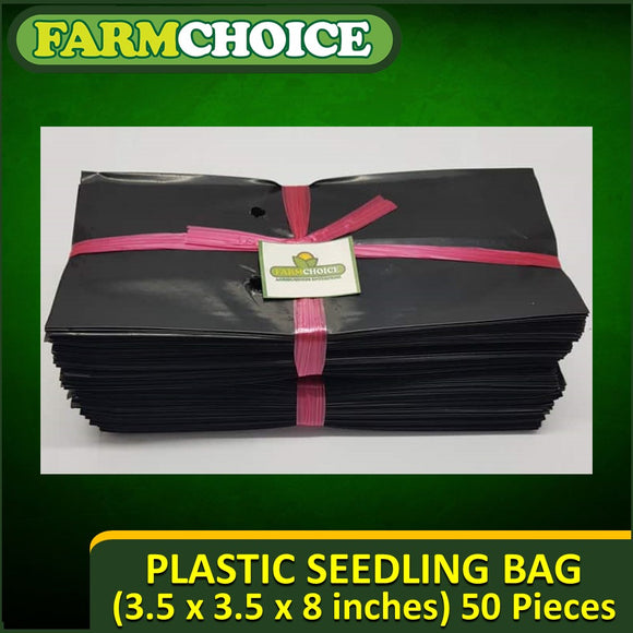 Plastic Seedling bag / Nursery bag for plants (Size: 3.5 x 3.5 x 8) 50pcs