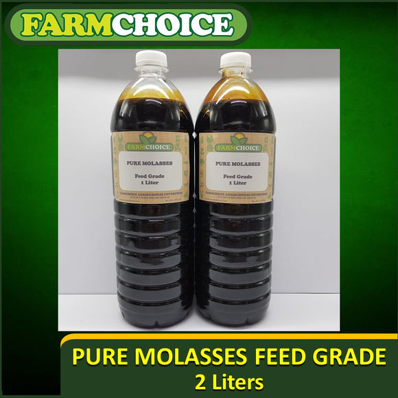 PURE MOLASSES (2 liters = 2.6 kilos) - Pulot / Blackstrap molasses / Black treacle - FEED GRADE